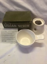 Vintage Lillian Vernon Stoneware Fondue Set #8291 *No Fondue forks*