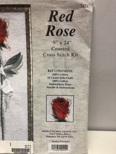 Design Works Crafts Red Rose Counted Cross Stitch Kit Marilyn Robertson 2424 - Picture 11 of 12