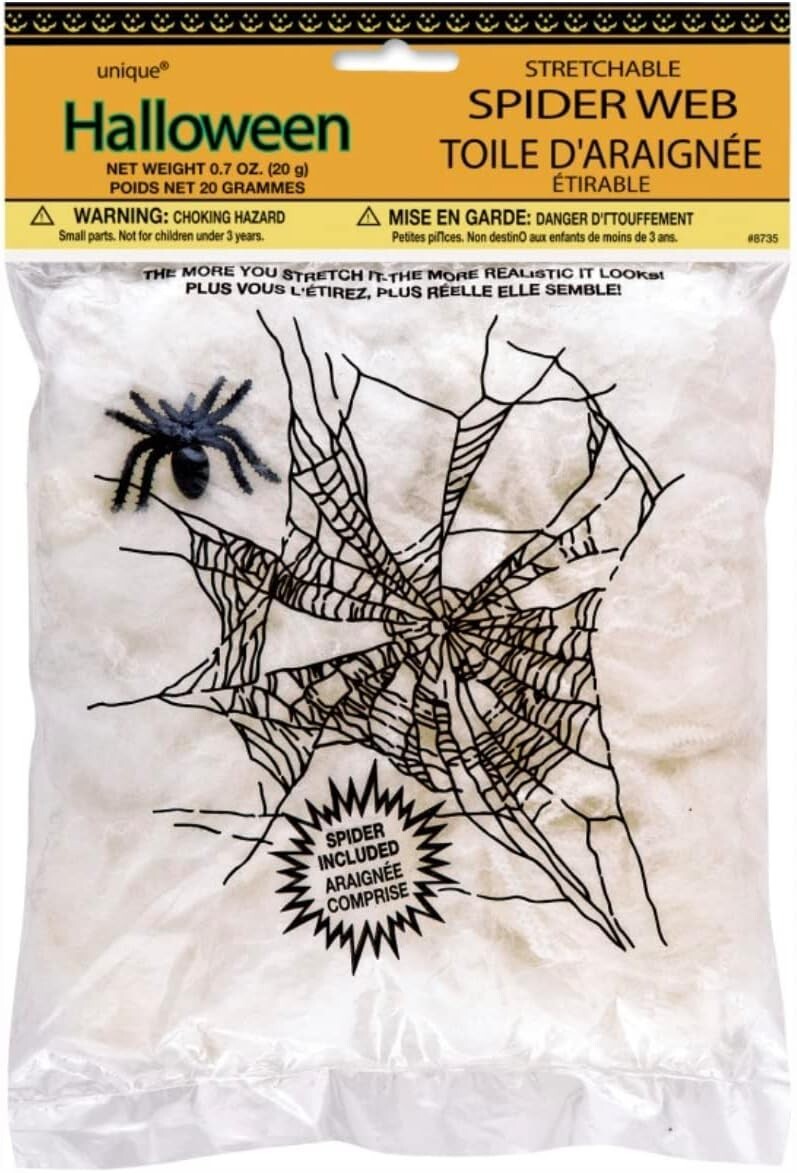 Unique  - Halloween Spider Web Decoration with Spider