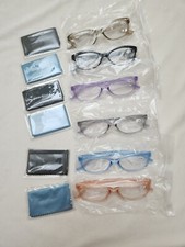 6x NEW Reader glasses 1.0 strength, w/ 6xCloth. Free Shipping