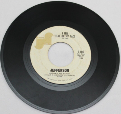 JEFFERSON BABY TAKE ME IN YOUR ARMS / I FELL FLAT ON MY FACE 45 7'' RECORD J-106