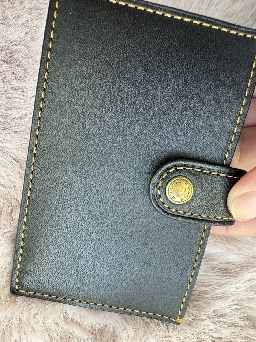 COACH 1941 Accordion Card Case Glovetanned Leather NWT! Black | eBay