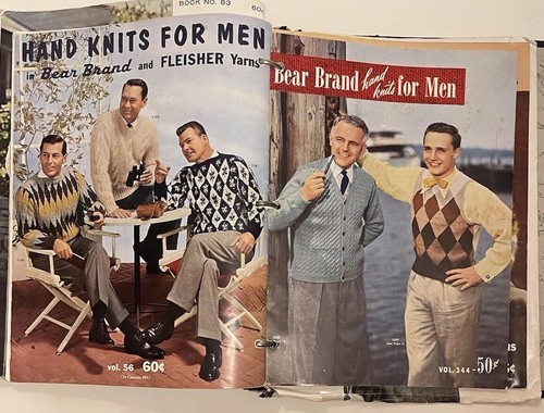 VTG Knitting Magazines Botany Bernat Bear Brand Fleisher Yarn How To Knit Binder - Picture 10 of 21