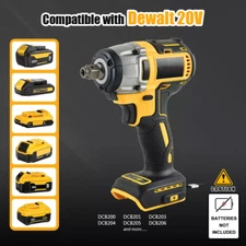 For Dewalt 18V 20V Battery Cordless Brushless Wrench Electric Impact Wrench 1/2"