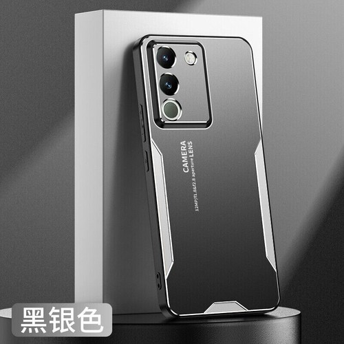 For vivo Y200, Luxury Hybrid Armor Aluminum Metal Back Soft Side Cover Case - 第 14/14 張圖片
