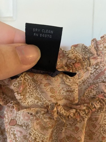 The Limited Peachy Pink Paisley Boho Sheer 100% Silk Blouse, Women’s Size Medium - Picture 3 of 8