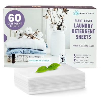 Plant-based Laundry Detergent Sheets - Non-, Hypoallergenic, Biodegradable - ...