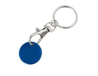 10X Metall-SchlüSselanhäNger / Mit Einkaufschip / Farbe: Blau