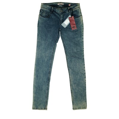 Exit Brooklyn Debby Damen Hose Jeans stretch Skinny 36 W28 L32 blau vintage NEU