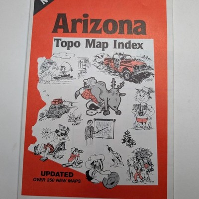 Vtg 1984 Arizona Topo Map Index Booklet Phoenix USGS Topographic Reference Guide