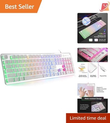 Membrane Gaming Keyboard Metal Panel 25-Key Anti-Ghosting RGB Backlit Office