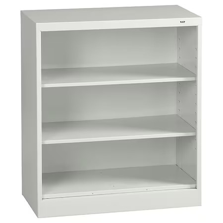 Tennsco Bc18-42 Light Grey 3-Shelf Bookcase, All Welded Steel 42"X36" Light Grey