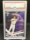 Graded 2017 Topps Chrome Aaron Judge #169 Catching Rookie RC PSA 8