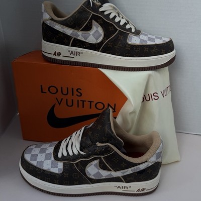 Nike Air Force 1 Low x Louis Vuitton Monogram Virgil Abloh Sneakers 8A8PYL-101