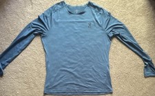 On Performance Long-T Mens M Blue Polyester L...