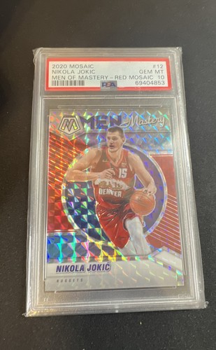 2020-21 Panini Mosaic - Men of Mastery Nikola Jokić #12 Red Mosaic Prizm