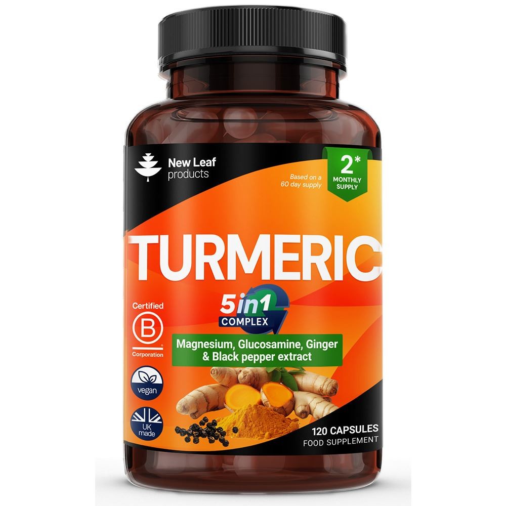 Turmeric 5000mg Capsules with Black Pepper Ginger Magnesium Glucosamine 120 - Image 4