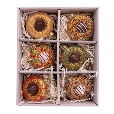 Kurt Adler 2.75-inch Noble Gems    Glass Cookie Drop Ornaments