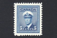 Canada Stamp #255 - King George VI in Navy Uniform (1942) 5¢ - MNH