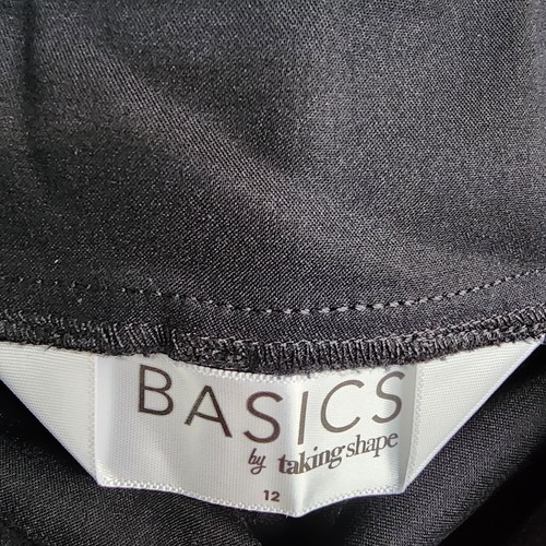 Taking Shape Basics Black Leggings Size 12 Cotton Blend Knee Length - Picture 5 of 6