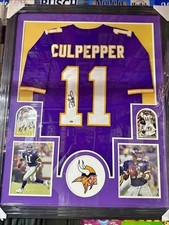 Donte Culpepper Signed & Framed Minnesota Vikings Jersey Schwartz Sports COA!   