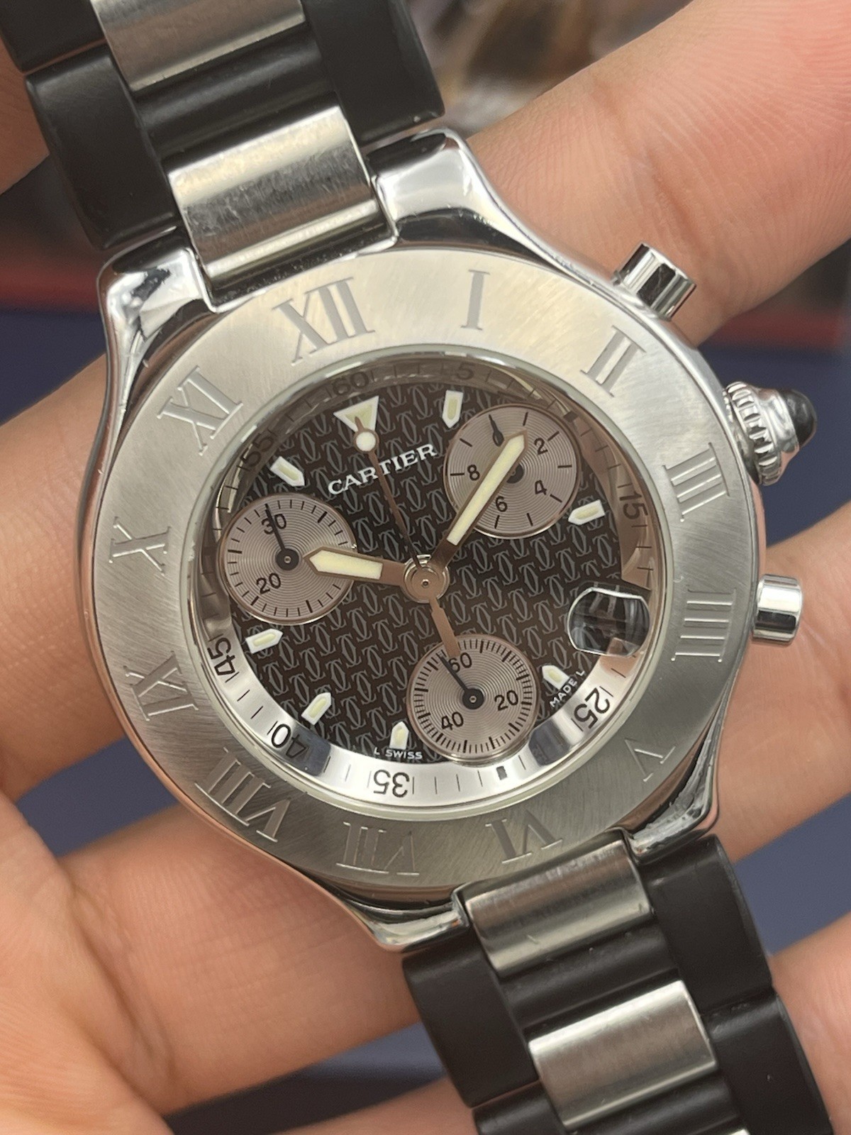 Cartier Must de 21 Chronoscaph Automatic Chronograph, Double C Dial