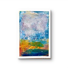 Gerard 7x5 in- Abstract Expressionist Original Painting Paper Seascape