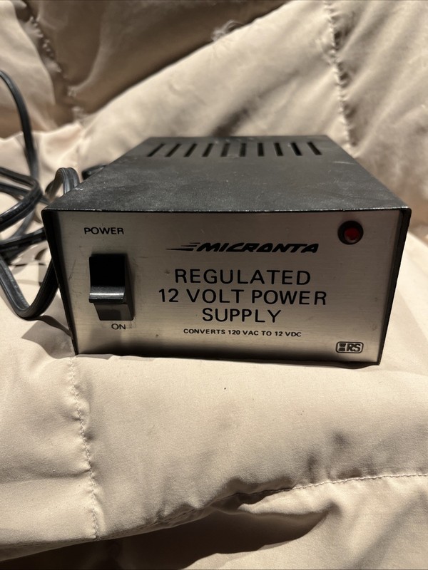MICRONTA Regulated 12 V Power Supply Converts 120 Vac To 12 Voc Used