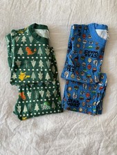 Set of 2 Hanna Andersson Kids Character Pajamas Long/Short Johns Size 10 / 140cm