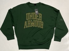 Under Armour Icon Heavyweight Terry Oversized Crew Neck Sweatshirt Size XL Green