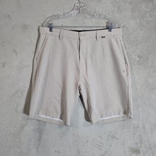 Hurley Mens hybrid space dye walk Shorts Beige Sz 36