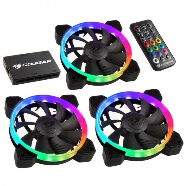 Cougar Hydraulic Vortex RGB HPB 120 mm PWM HDB with RGB Lighting - B-GRADE