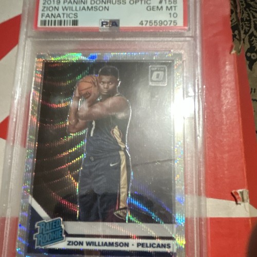 Panini 2019-20 Donruss Optic Zion Williamson Pelicans #158 Wave Prizm PSA 10