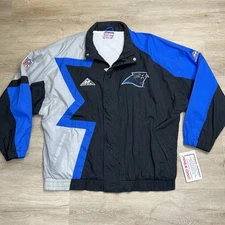Vintage Carolina Panthers Apex One Pro Line Windbreaker Jacket Mens XL NWT
