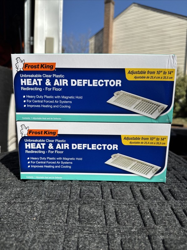 Frost King Floor-Redirecting, Heat & Air Deflector  Magnetic Hold 2 Pack 10”-14