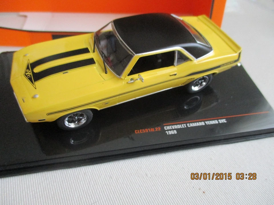 MINIATURE CHEVROLET CAMARO YENKO SYC 1989 IXO 1/43 CLC 591 N JAUNE - Photo 2/4