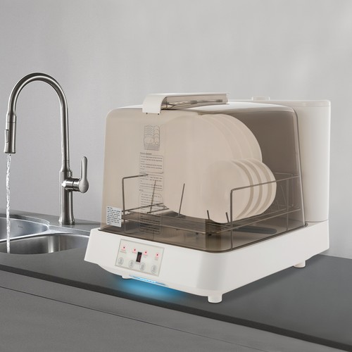 Used Portable Mini Dishwasher Countertop Dish Washing Machine w/ Washing Program