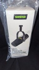 Shure MV7 Dynamic Podcast Microphone USB-C/XLR Cardioid Touch, Black