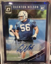 2018 Quenton Nelson Panini Donruss Optic Blue Prizm Auto Rookie RC #’d 32/50!!