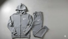 Men's Nike Hoodie Full Zip 2 piece tracksuit Sportswear Fleece Hoodie tracksuit