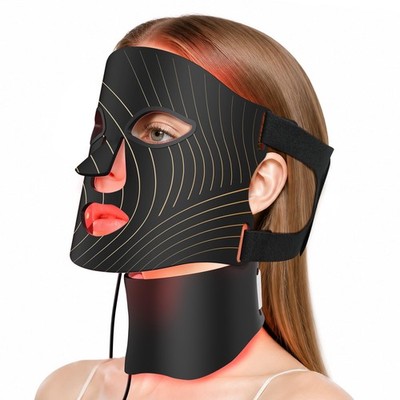 ONLUKY Red Light Therapy for Face,LED Face Mask with Coal-Black