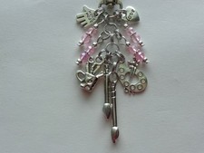 ARTIST ART TEACHER PAINT BRUSH PALETTE PAINTER KEYCHAIN CLIP FOR PURSE BAG CHARM