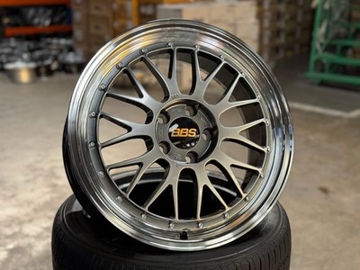 New 18X8 ET45 BBS LM Diamond Rim (4wheel) Black Disk & Black Bright Diamond-Cut