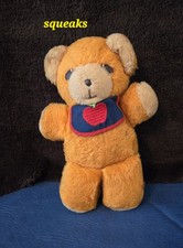Fisher-Price Freddy Teddy Bear Vintage 1975 tangerine plush