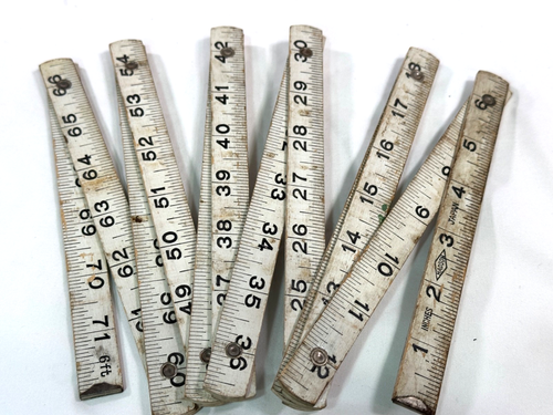Vintage Carpenter Folding Extension Ruler 72 Inches White Well Used Works 72" - Picture 7 of 7