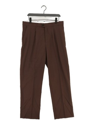 Weekday Men's Suit Trousers W 34 in Brown Polyester New with tags
