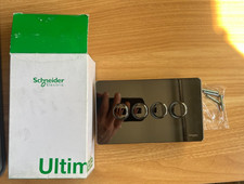 Schneider Ultimate 4 Gang 2 Way Push Dimmer Switch Black Nickel GU6442LBN