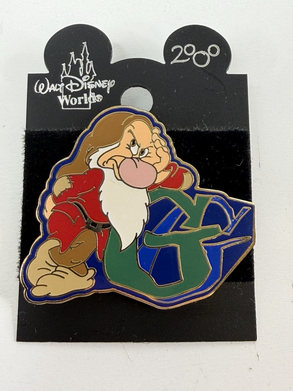 Disney Snow White & Seven Dwarfs Grumpy Leaning On Letter G Pin 1335