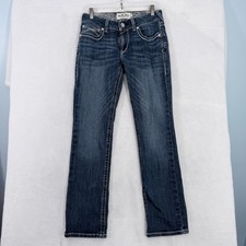 Ariat REAL Jeans Womens 29S 29x31 Blue Stretch Straight Leg Whisker