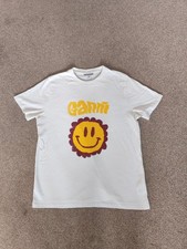 Ganni Graphic T Shirt White Size Medium Cotton Made In Portugal Designer Holiday